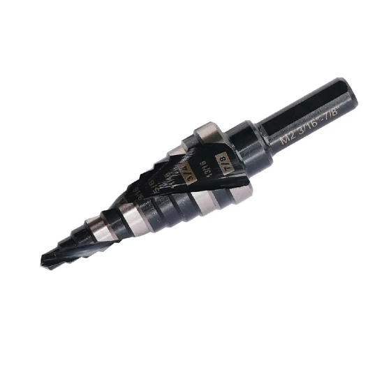 3/16 to 7/8 Inch Step Drill Bit, M2 HSS Spiral Grooved Step Bit for Stainless Steel
