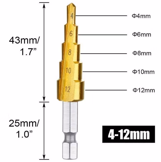 3PCS Step Drill Bit Set