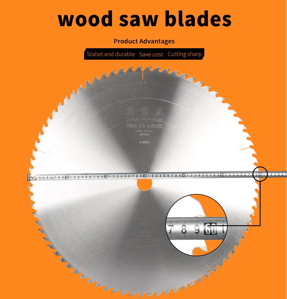 600mm Big Size 24 Inch Wood Aluminium Cutting Tct Circular Saw Blades