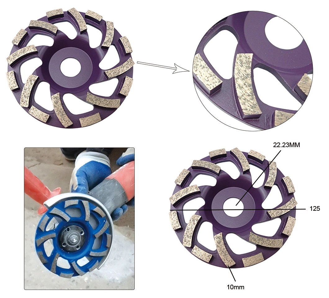 Grinding Cup Wheel/ Concrete Grinding Wheel /Double Grinding Cup Wheels to Be Used on a Variety of Concretes, Medium to Hard Granite, Masonry, Stone Finish Work